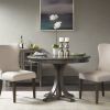 44" Round Dining Table, Solid Wood Finish Classic Design For Dining room, Grey