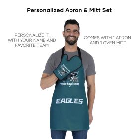 [Personalization Only] Eagles Apron & BBQ Mitt Set