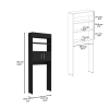 DEPOT E-SHOP Atlas Over The Toilet Cabinet, Two Shelves, Double Door, Black