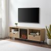 Coastal Rattan-Door TV Stand for TVs up to 10015' ‚Äì Coastal Oak