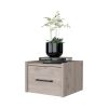 Mitchell Light Gray Wall-Mounted Floating Nightstand