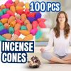 100PCS Incense Burner Cones Backflow Smoke Waterfall Censer Holder Bullet USA