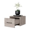 Mitchell Light Gray Wall-Mounted Floating Nightstand