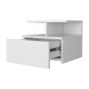 Mason White 1-Drawer Floating Nightstand