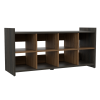 DEPOT E-SHOP Modena Entryway Stackable Storage Unit, Eight Cubbies For Shoes, Eight Shoes Capacity, Carbon Espresso / Mahogany