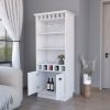 Claire White Glassware Rack Bar Cabinet