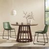 Modern 48" Round Solid Wood Dining Table with Pedestal Base, Brown