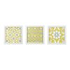 Distressed Yellow Medallion 3-piece Wall Decor Set