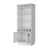 Claire White Glassware Rack Bar Cabinet