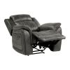 Classic Brownish Gray 1pc Reclining Chair Plush Comfort Pillow-Top Arms Vertical Tufting Solid Wood Transitional Living Room Furniture