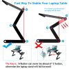 Foldable Laptop Table Bed Notebook Desk with Mouse Board Aluminum Alloy Breakfast Snacking Tray for Home Office Travel Use