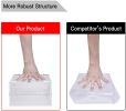 Foldable Shoe Box;  Stackable Clear Shoe Storage Box - Storage Bins Shoe Container Organizer;  8 Pack; White