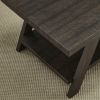 Athens Contemporary Wood Shelf Side Table in Weathered Espresso