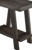 Athens Contemporary Wood Shelf Side Table in Weathered Espresso