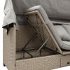 4 Piece UV-Proof Resin Wicker Patio Sofa Set with Retractable Canopy, Cushions and Lifting Table