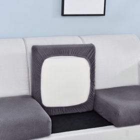 Pure color stretch all-inclusive sofa cover (Option: Dark Grey-XL)