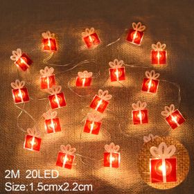 2M 20LED Santa Claus Snowflake LED Light String Christmas Decoration For Home Xmas Tree Ornament 2022 Navidad Kids Gift New Year (Color: as pic C)