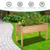 Wooden Raised Vegetable Garden Bed Elevated Grow Vegetable Planter